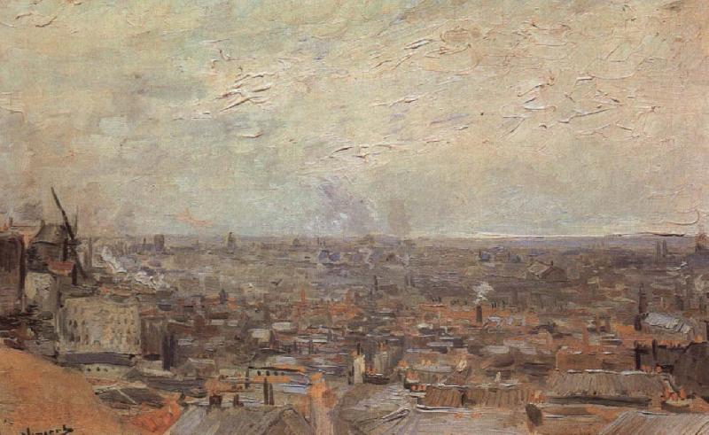 Vincent Van Gogh View of Paris From Montmatre Spain oil painting art
